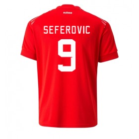 Schweiz Haris Seferovic #9 Hemmakläder VM 2022 Kortärmad